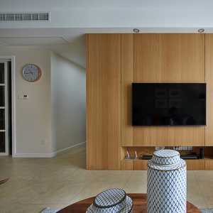 电视背景墙吊顶140平美式三居客厅效果图