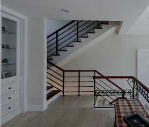 地中海风格三居室玄关走廊,楼梯装修效果图