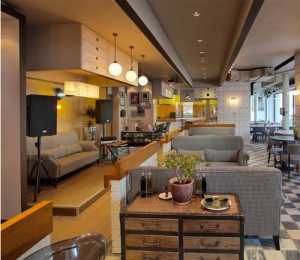 日式简约风格复式楼客厅沙发装修效果图