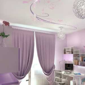 粉色儿童房床头灯装修效果图
