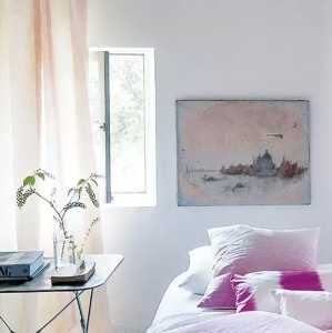 欧式现代三居室卧室窗帘装修效果图