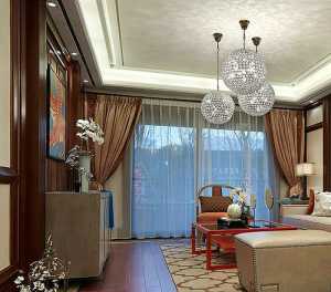 沙发茶几简约客厅吊灯小户型客厅家具装修效果图