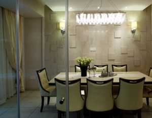 欧式古典风格三居室餐厅窗帘装修效果图