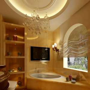 现代简约四居室客厅浴缸效果图