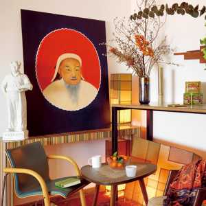91-120平米三居室北欧风格彩色餐厅装修效果图