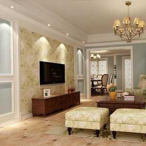 61-90平米二居室现代简约大气米色沙发效果图