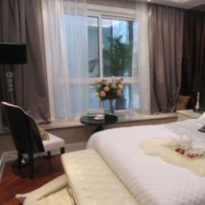 混搭风格公寓梦幻紫色豪华型卧室床效果图