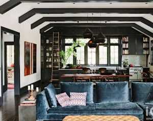 米色美式客厅三居室简约美式整体客厅效果图