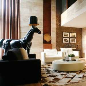现代美式风格别墅客厅沙发装修效果图