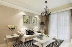 客厅91-120平米二居室白色时尚复古简约效果图