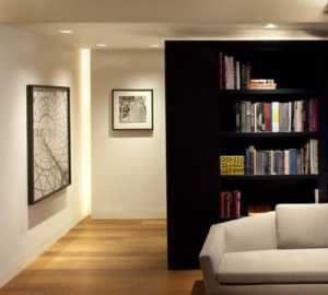 现代简约三居室书房隐形门效果图