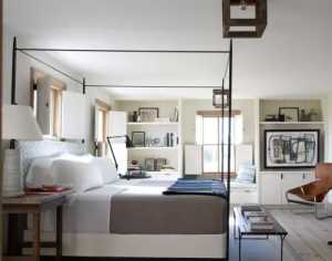 家具现代卧室实木双人床装修效果图