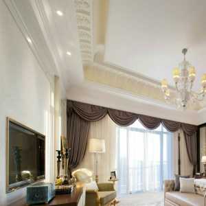 欧式风格200平米别墅简洁卧室客厅效果图