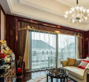 北京美式别墅实木客厅装修