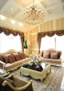 欧式风格二居室客厅窗帘装修效果图