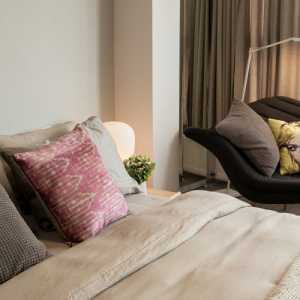 粉色70㎡现代卧室床简约梦幻般的色调效果图