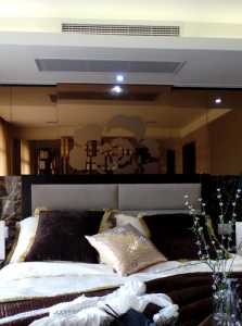混搭风格公寓时尚暖色调富裕型卧室床效果图