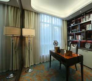 米色91-120平米三居室现代简约客厅书柜效果图