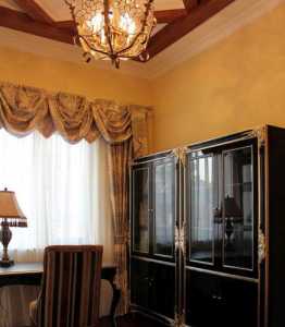 61-90平米美式三居室橙色L型厨房效果图