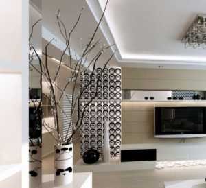 白色61-90平米二居室现代简约客厅屏风效果图