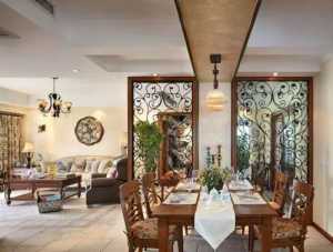 东南亚风格复式客厅茶几装修效果图