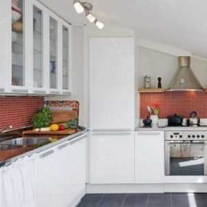 91-120平米三居室米色U型欧式厨房效果图