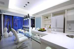 东户型客厅与厨房一体的70多平米装修设计图