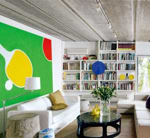 简约现代风格客厅沙发背景墙装修效果图