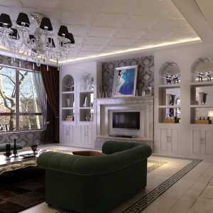 地中海风格一居室卧室吊顶装修效果图