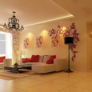 现代美式风格六居室以上客厅背景墙装修效果图