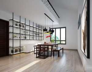 现代中式厨房三室两厅效果图