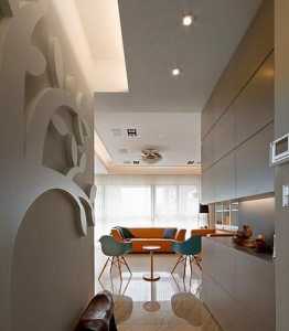 91-120平米三居室现代简约风格彩色餐厅效果图
