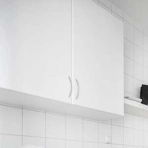 北欧风格公寓白色厨房橱柜定做效果图