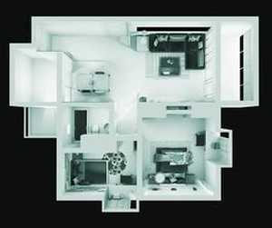 典雅现代风格三居卧室效果图