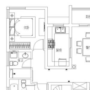 北京6102平米室内面极怎样装修成3室1厅1卫的房子