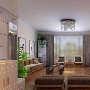 宽敞明亮的客厅环境布置装修效果图