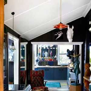 现代豪华美式玄关天花板吊顶家装装修效果图