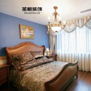 北京简欧风格装修卧室背景墙床头柜